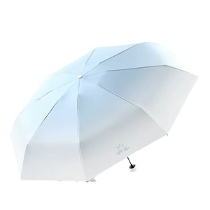 Paraguas plegable de cinco pliegues, 8 varillas, resistente a los rayos UV, de nailon, mini, portátil, para sol y lluvia, diseño minimalista de viaje - Product Image 4