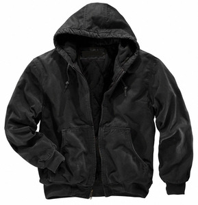 Hooded Factory Custom Heavy Duck Waxed Canvas Hooded Vintage Hoodie Cotton <strong>Fleece</strong> 350 Gsm Winter Zipper <strong>Work</strong> <strong>Jacket</strong> for Men - Product Image 6