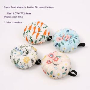 Factory Modern Style Magnetic Base Wrist Strap Wooden Fabric Needle Holder <b>Bag</b> for Hand <b>Sewing</b> and Embroidery Needle Storage - Product Image 3
