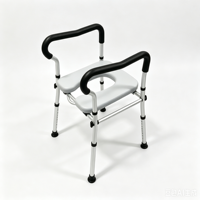 Rehausseur de siège de toilette électrique inclinable YR-6903KD avec accoudoirs, cadre de sécurité souple et grand siège YIRUI, pliable, portable, hauteur réglable