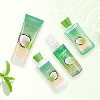 Lanterne à parfum de noix de coco, brume de corps, Lotion pour le corps, Gel douche, crème pour le corps, coffret cadeau pour femmes