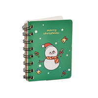 Haute couleur dessin animé noël cahier personnalisé Mini Portable étudiant Journal spirale reliure cadeau étudiants papier épaissi poche