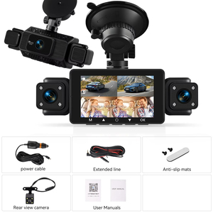 กล้องติดรถยนต์ Podofo ขนาด 3 นิ้ว 4 เลนส์ บันทึกภาพคมชัดระดับ HD 1080P พร้อมหน้าจอ IPS บันทึกวิดีโอในรถยนต์ รองรับ G-Sensor มองเห็นในเวลากลางคืน พร้อม WiFi บันทึกภาพ 4 ช่องทาง - Product Image 6