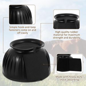 Stivali da campana in gomma comodi per la cura del cavallo Premium Design senza sfregamento con protezione contro i traumi da impatto per zoccolo - Product Image 5