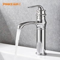 Robinet de lavabo vintage monocommande monotrou chromé avec cartouche céramique européenne