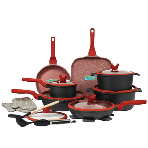 21 件套不含 PFOA 铝制烹饪锅具、砂锅、煎锅、烤盘套装、不粘锅具套装 - Product Image 2