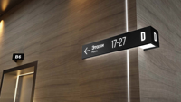 Signalisation lumineuse de guidage d'aéroport personnalisée Workmansign, panneau de guidage suspendu à LED, panneau de guidage au plafond, profilé en aluminium