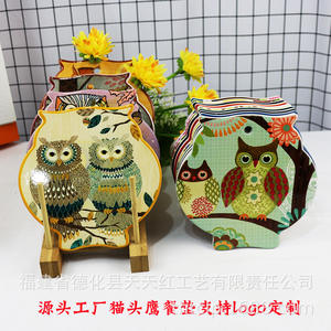 แผ่นรองแก้วเซรามิกรูปทรงไม่สม่ำเสมอ ทนความร้อน สีขาว ทำจากโดโลไมต์ พิมพ์ลายดิจิทัล ของขวัญส่งเสริมการขาย - Product Image 3