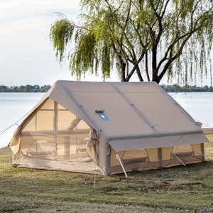 Cabane de camping portable personnalisable de 12 m² en tissu Oxford double couche, deux chambres, salon, imperméable 3000 mm+ - Product Image 2