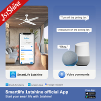 1stshine fabricant de ventilateurs de plafond 52 pouces ventilateur de plafond blanc moderne avec application contrôle intelligent