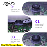 Seaoura SR-013 Lampe LED UVB 5-en-1 pour reptiles avec minuterie intégrée, niveaux d'intensité UVB 1.0/2.0/5.0/10.0/12.0 pour tortues