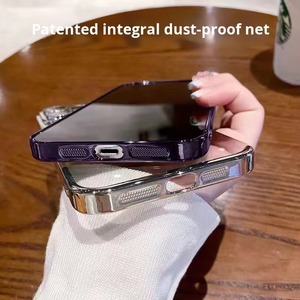 Venta caliente Electroplate Plated <span class=keywords><strong>Mag</strong></span> a prueba de golpes seguro magnético celular cubierta imán teléfono caso para Iphone 17 16 15 14 13 <span class=keywords><strong>Pro</strong></span> <span class=keywords><strong>Max</strong></span> Plus - Product Image 2