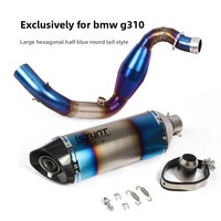 Section avant en alliage de titane ISTUNT pour moto G310R ; Amélioration complète du système d'échappement pour G310GS Noir/Bleu/Argent