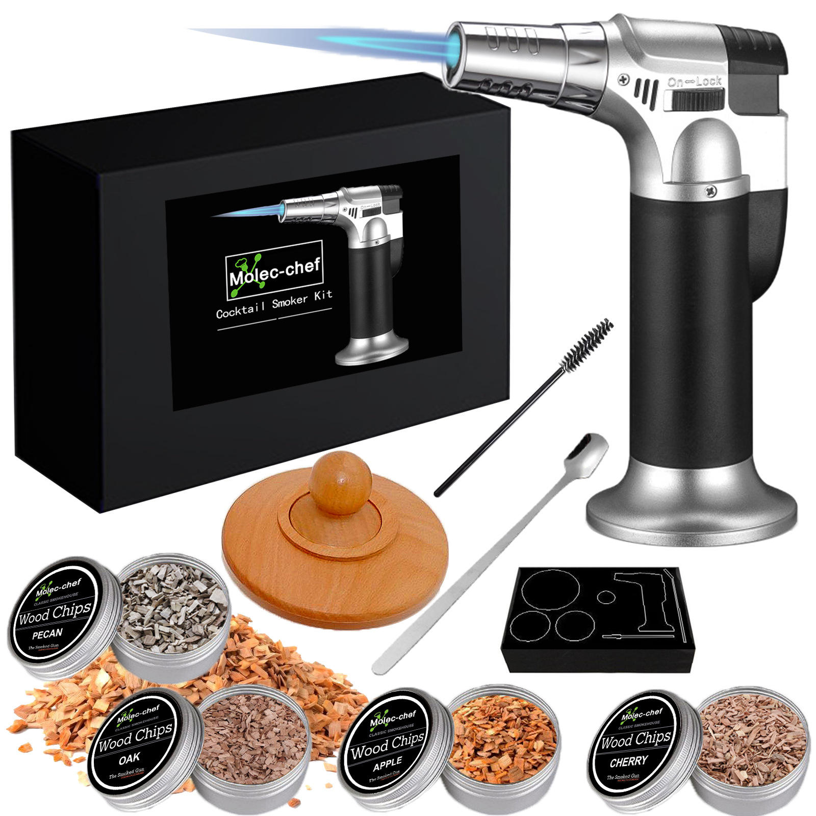 Gift box with 4 flintlock gun-style incense burners