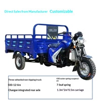 Tricycle à moteur 300cc à carrosserie ouverte, moto à trois roues, moto à essence pour le transport de marchandises