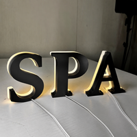 Enseigne lumineuse extérieure personnalisée en métal, enseignes 3D rétroéclairées par LED, lettres en relief LED, enseigne intérieure lumineuse, logo en lettres LED