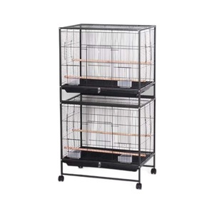 Gabbia Grande in Metallo per Uccelli con Supporto su Ruote, Gabbia Extra Large per Pappagalli, Agaporni e Fringuelli, Casetta Facile da Pulire per Animali Domestici da Interno - Product Image 1