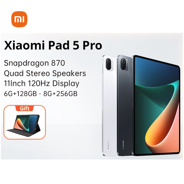 For Mi Pad 5 Pro 6GB+128/256GB Tablet Qualcomm Snapdragon 860 11'' 2.5K 120Hz Screen 8720mAh Battery Global ROM
