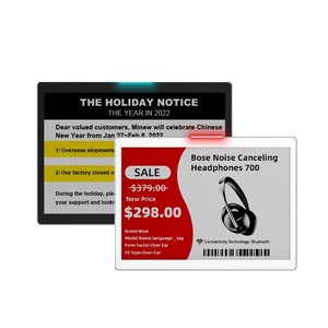 תצוגת EPD אלקטרונית גדולה של Minew בגודל 11.6 אינץ', תלת-צבעית, מסוג BWR, מודול נייר אלקטרוני, תווית דיגיטלית עם בלוטות' לתגית שם/דלת. - Product Image 3