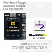 Testeur de fenêtre pop-up d'efficacité de la batterie OSS W09 Pro V3 pour iPhone 11/15/15PM – Outil de réparation et de réinitialisation des données de santé de la batterie du téléphone