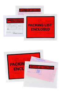 Großhandel Kunststoff Versand beutel Transparente selbst klebende Kunststoff beiliegende Pack liste Umschlag - Product Image 2