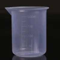 200 Ml Plastic Maatbeker Afgestudeerd Schaal Regerende Sap Vloeibare Drank Drinken Medische Lab Body Lotion Lege Uitloop Flessen