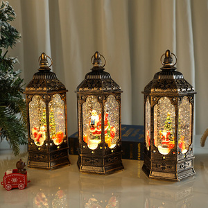 Decoraciones navideñas para centros comerciales y hoteles: decoraciones iluminadas, lámparas de aceite giratorias con música, regalos de Navidad - Product Image 2