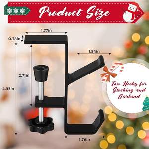 2 in 1 Garland çorap askıları hiçbir matkap Garland şömine Stocking askı ayarlanabilir ağır Garland askı - Product Image 3