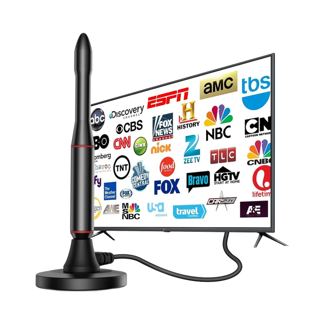 Oaitree Indoor TV Antenna 650 Miles Long Range Digital Supports 4K 1080p Metal Wall Mount VSWR 1.5 Frequency 174-240MHz Private