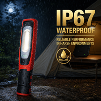 Lampe LED portable pour le camping, les situations d'urgence routière et l'inspection en atelier, avec crochet pliable et support magnétique