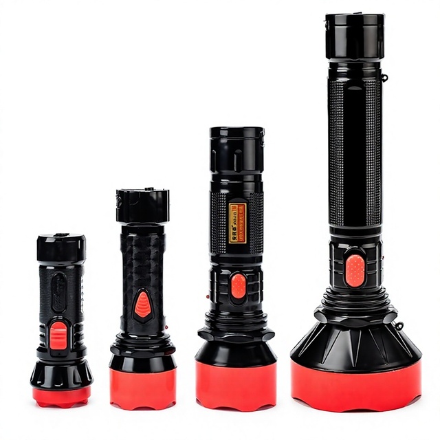 Rechargeable LED Waterproof Ultra-Thin Explosion-Proof Flashlight with 500m Beam Distance IP20 Rated for Camping Outdoor Use