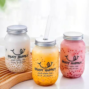 350 400 500ml rõ ràng nhựa sữa trà uống cup với nắp Pet dùng một lần hình tròn chai nhựa với nắp cho takeout gói - Product Image 3