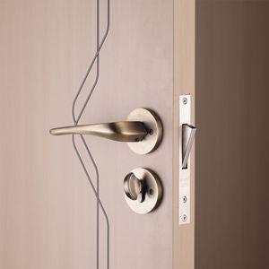 Porte intérieure minimaliste en MDF avec isolation acoustique, design à battant manuel, surface finie - Product Image 4