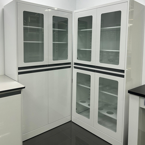 Armoire de rangement haute en métal pour réactifs chimiques de laboratoire, flacons de médicaments et ustensiles - Product Image 3