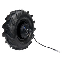 Moteur à couple élevé 230 N.m à arbre unique, moteur électrique BLDC à engrenages pour moyeu de roue, moteur de moyeu 12 pouces 48 V avec roue et pneu