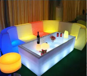 PE materiale di lusso divano del soggiorno set, illuminazione comodo divano per bar e discoteca