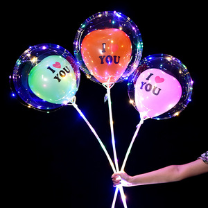 Globos Luminosos LED Intermitentes Balón <span class=keywords><strong>Bobo</strong></span> Transparente de Personaje de Dibujos Animados con Luces LED - Product Image 3