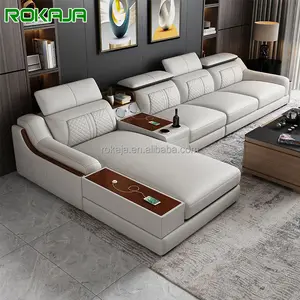 Sofá de combinación moderno de gama alta, muebles de sala de estar, conjunto de sofá multifuncional, sofá de esquina Seccional de ocio de nuevo diseño