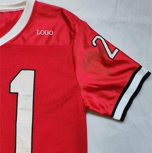 Benutzer definierte Bestseller V-Ausschnitt Sportswear Jersey Fußball trikot Sublimierte Stickerei Rugby Shirt Genähtes American Football Trikot - Product Image 4