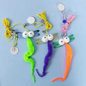 Swing Sticky Feather Elastic Hanging Door Teasing <b>Cat</b> Eco-Friendly <b>Plush</b> Long Rope Toy - Product Image 4