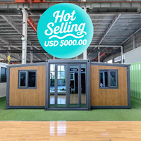 Maison conteneur pliable de luxe extensible préfabriquée populaire 2025 avec panneau sandwich en acier pour usage hôtelier