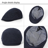 Popular Brimles Octagonal Cabbie Mujeres Hombres Newsboy Boina Flat Brim Hat Ivy Gatsby Cap