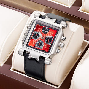 Produttore di Orologi Personalizzati OEM ODM, Orologio al Quarzo Vintage Quadrato Semplice, Cronografo Elegante alla Moda con Cinturino a Catena per <span class=keywords><strong>Uomo</strong></span> - Product Image 1