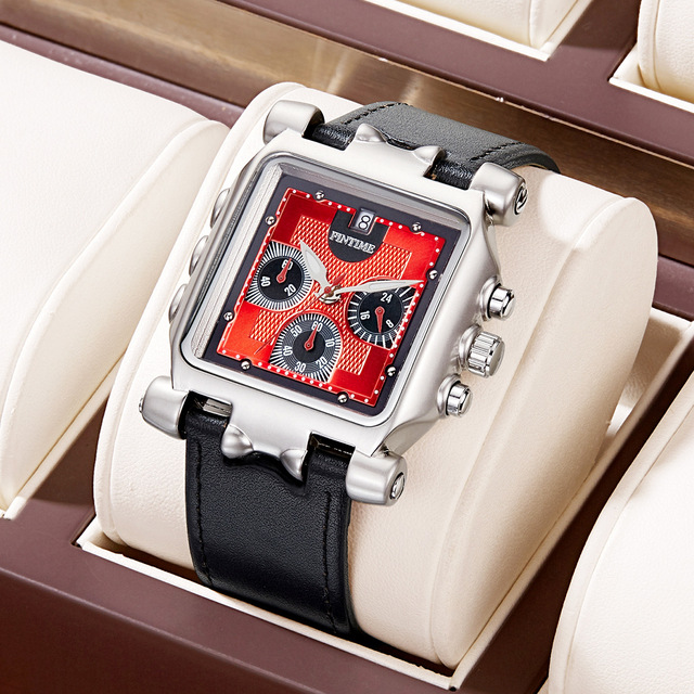 Custom OEM ODM Watch Manufacturer Vintage Quartz Watch Square Simple Choronograph Exquisite Fashion Chain Man's Quartz Watch