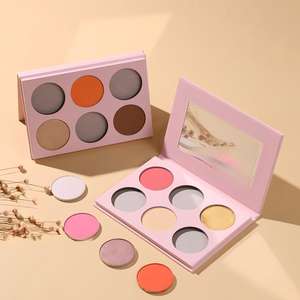 Paleta de Rubor Resistente al Agua Personalizable de Seis Colores, Ingredientes Químicos en Polvo, Acabado Natural para Piel Clara, Profesional de Alta Gama - Product Image 4