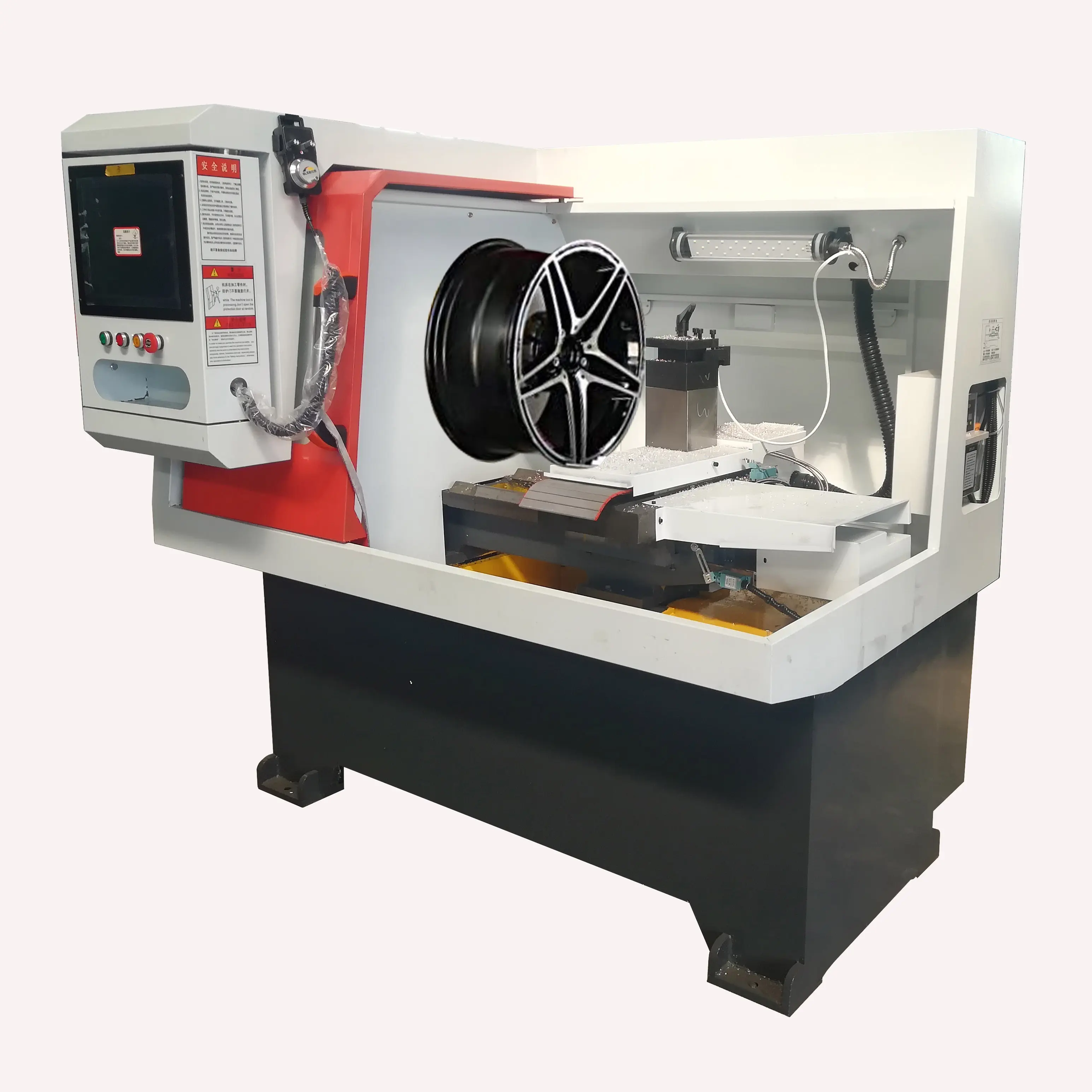 Hot Selling Horizontal Diamond Cut Leichtmetall rad Drehmaschine Reparatur Felge Cnc Auto Felge Polier maschine Ausrüstung