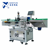 Machine d'étiquetage automatique de bouteilles rondes NY-822A, applicateur d'étiquettes et imprimante d'autocollants pour l'étiquetage des bouteilles en plastique de boissons, des canettes de bière