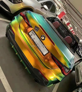 Chdd02 cầu vồng mạ điện trang trí Holographic Tắc Kè Hoa Tint vinyl xe Gói phim cầu vồng Chrome kim loại bọc xe phim - Product Image 6