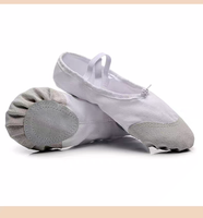 Zapatillas de Ballet Suaves para Niñas, Zapatos de Baile Planos de Lona con Suela de Goma y Forro de Algodón
