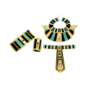 ชุดคอสเพลย์ฟาโรห์อียิปต์ อาวุธ ชุดเกราะ ฮาโลวีน คลีโอพัตรา ชุดนักบวช 3 ชิ้น ปลอกคอ เข็มขัด ปลอกแขน ปลอกข้อมือ โพลีเอสเตอร์ สำหรับทุกเพศ - Product Image 3